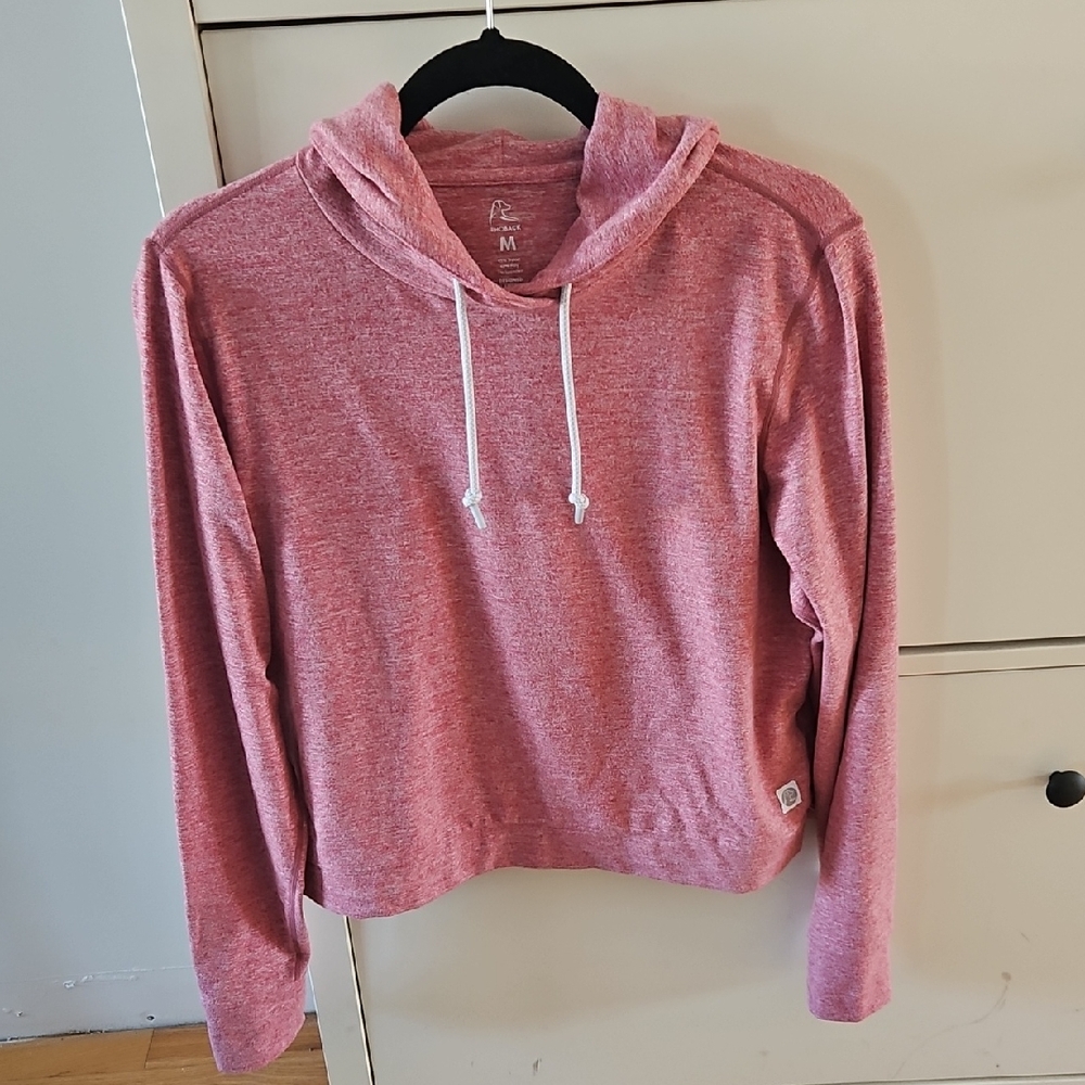 Rhoback Tempo Performance Hoodie In Donkey Kick (Red/pink Heathered)